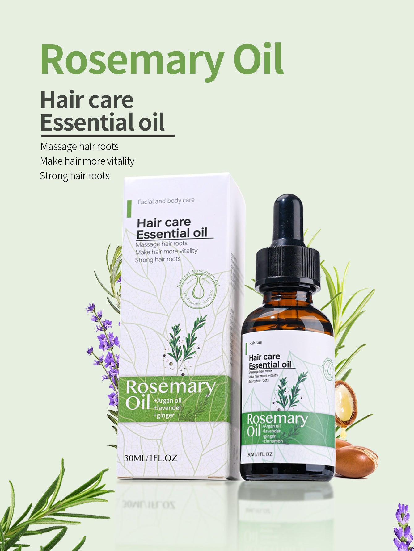 Natural Hair care essential Oil Strong hair roots Rosemary Oil for hair problem
