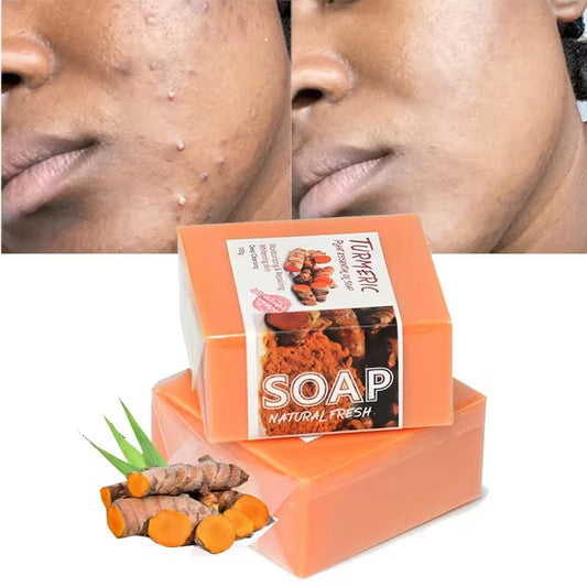 Handmade Body Cleaning Face Care Lightening Skin Whitening Organic Bath Toilet Turmeric Soap